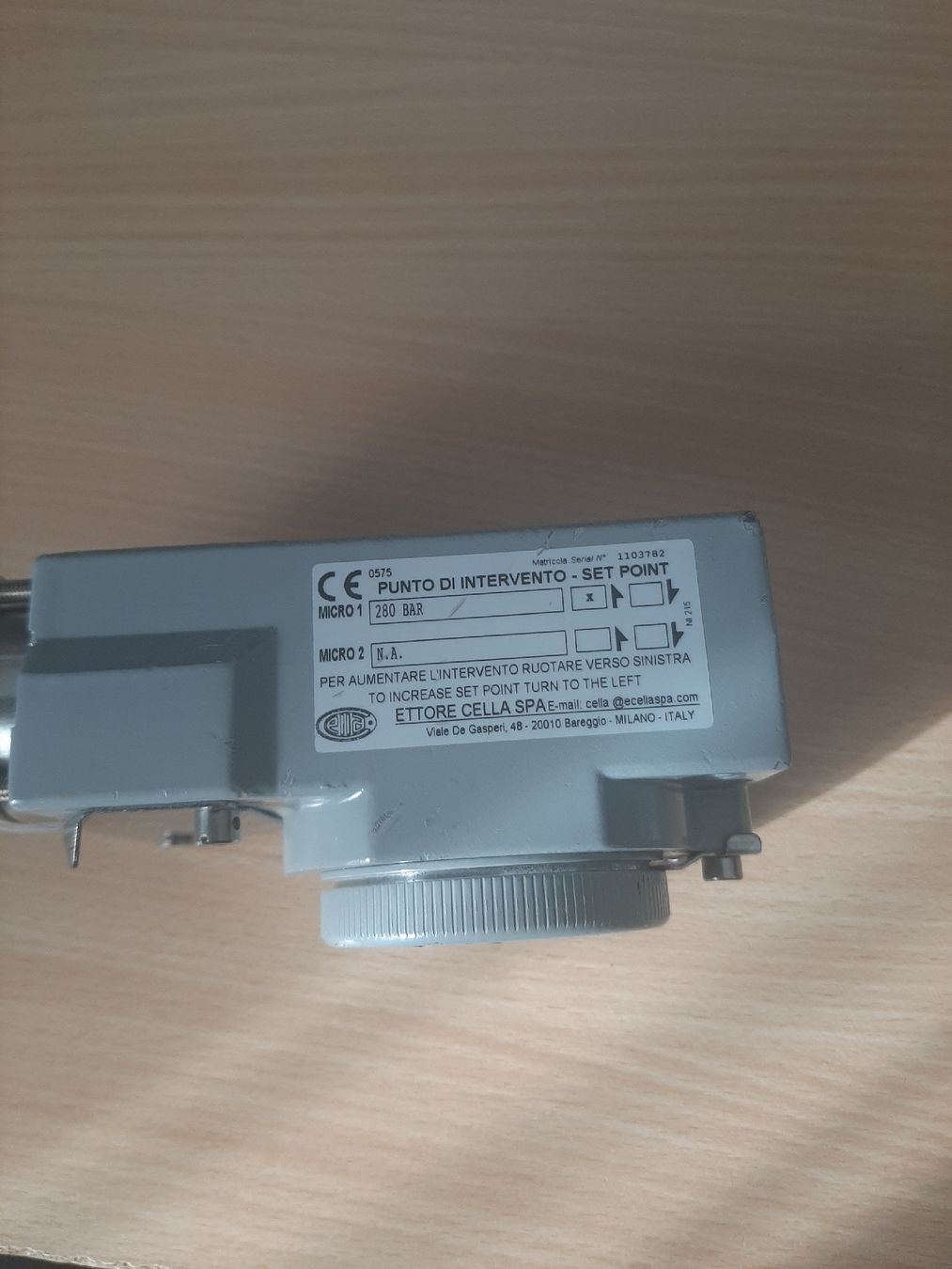 Interruttori: Industrie Druckschalter Cella PSC2PA, mit Setpoint 280 Bar – Nuovo (secondo la descrizione) da Balsthal venduto da 6fischli 1