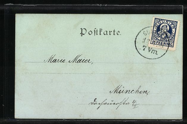 Cartoline postali: Mondschein-AK München, Ortsansicht aus  – Usato da Berlin venduto da bartko-reher 1