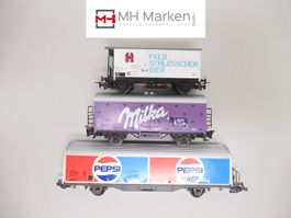 3-teiliges diverses Güterwagenset SBB o.OVP AC WS/DC GS H0