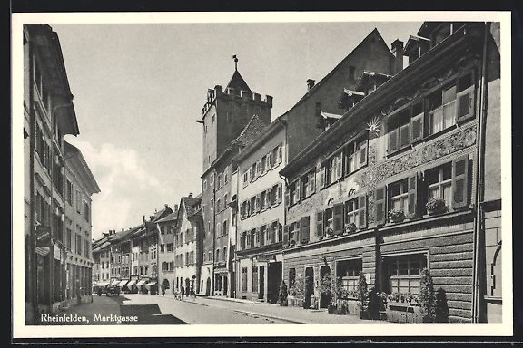 Cartoline postali: AK Rheinfelden, An der Marktgasse – Usato da Berlin venduto da bartko-reher