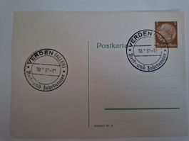 Deutsches Reich Postkarte Briefmarke 1939