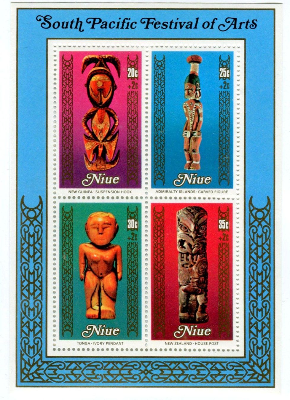 Alle Briefmarken: Block "Kulturartefakte". Niue. – Neu und originalverpackt aus Basel von Butsch5
