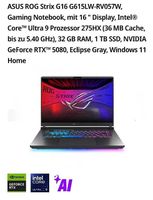 Asus ROG G16 G615LW RTX5080/32GB Ram/1TB SSD High-End Laptop