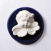 Duftkeramik - Engel mit festem Untersetzer blau