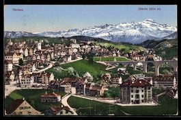 AK Herisau, Ortsansicht mit Säntis
