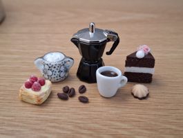Kaffee Set mit Dessert Handgemacht, Auch für Maileg