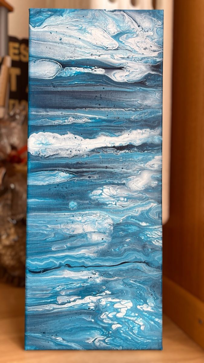 Dipinti: Abstraktes Acryl Bild "Meeresbrise" Leinwand – Nuovo (secondo la descrizione) da Hochdorf venduto da Jasminurschel