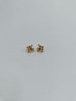 EMAILLIERTE FROSCH OHRSTECKER IN 750 GELBGOLD