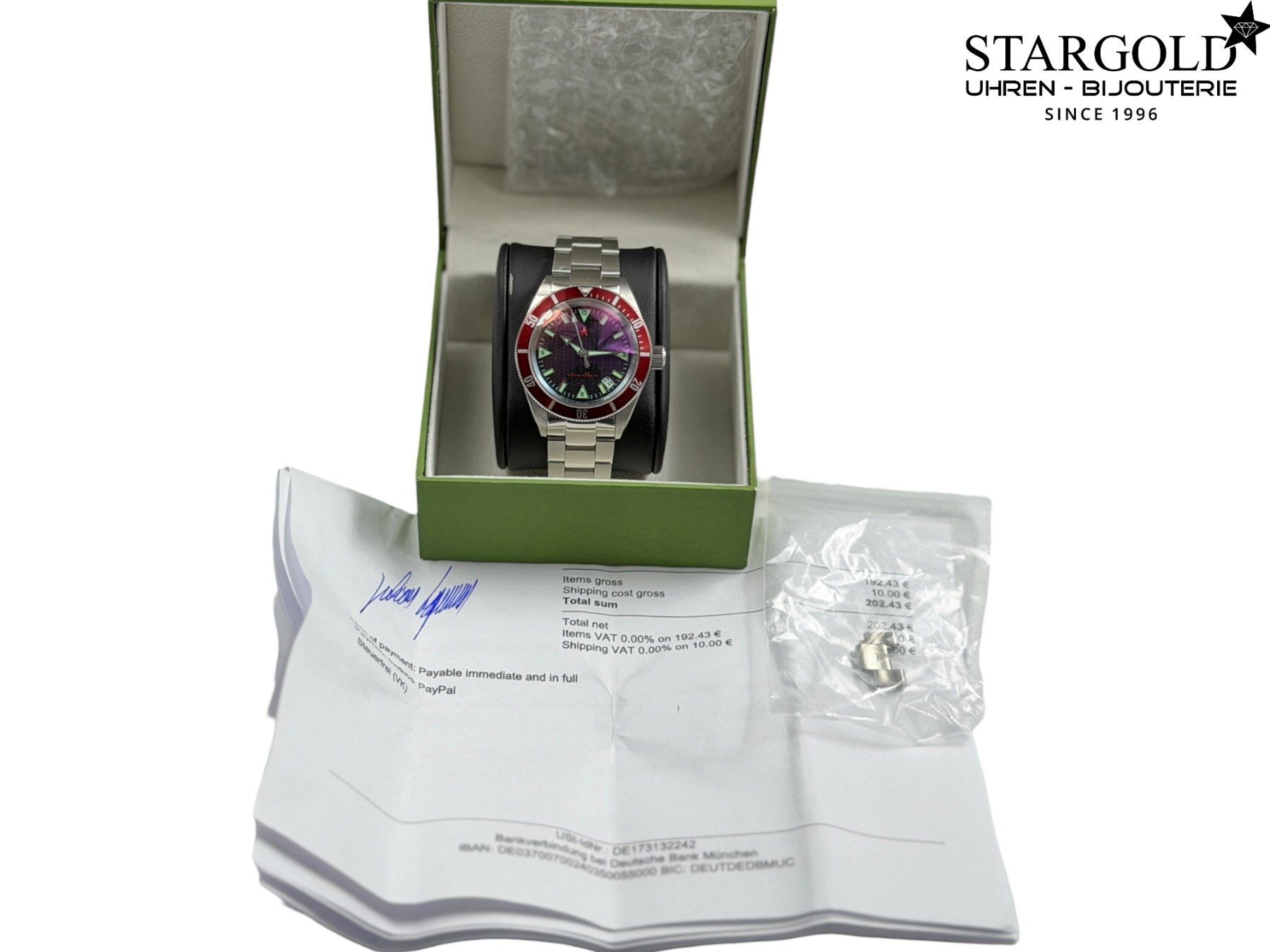 Orologi: Red Star SEA Red Bezel - 7074G-D – Usato da Zürich venduto da Stargold-Uhren 8