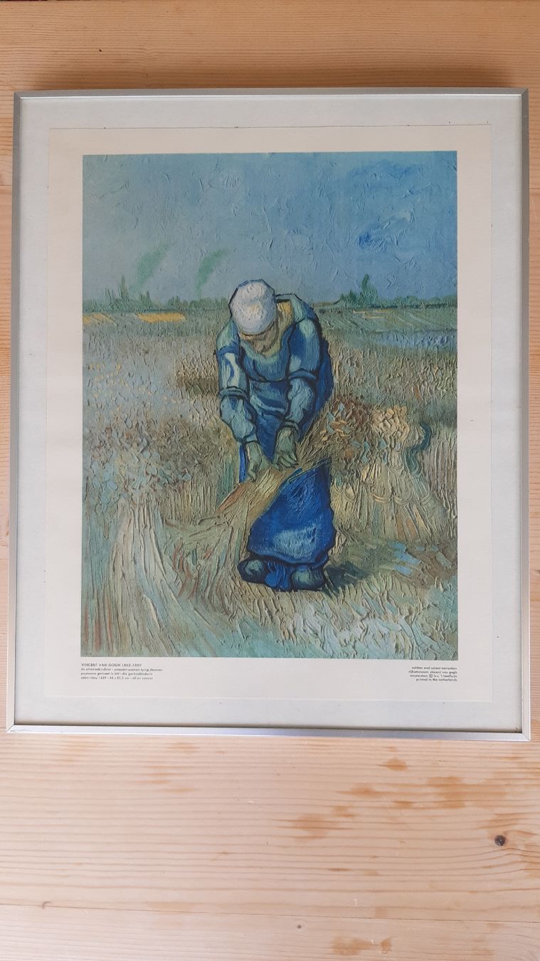 Posters & Illustrations: Vincent Van Gogh - Kornbinderin, Gerahmtes Bild – D'occasion à Oey par Parkplatzbrocki
