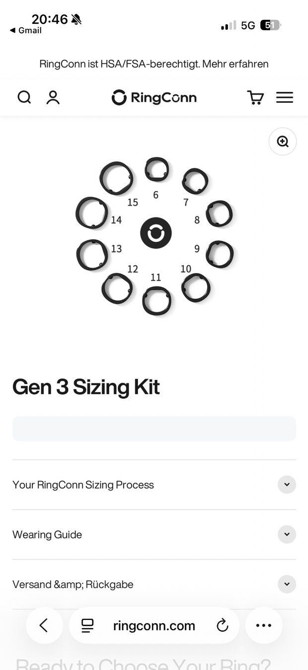 Ringe: RingConn Gen 3 Sizing Kit neu – Gebraucht aus Luzern von justme_ 1
