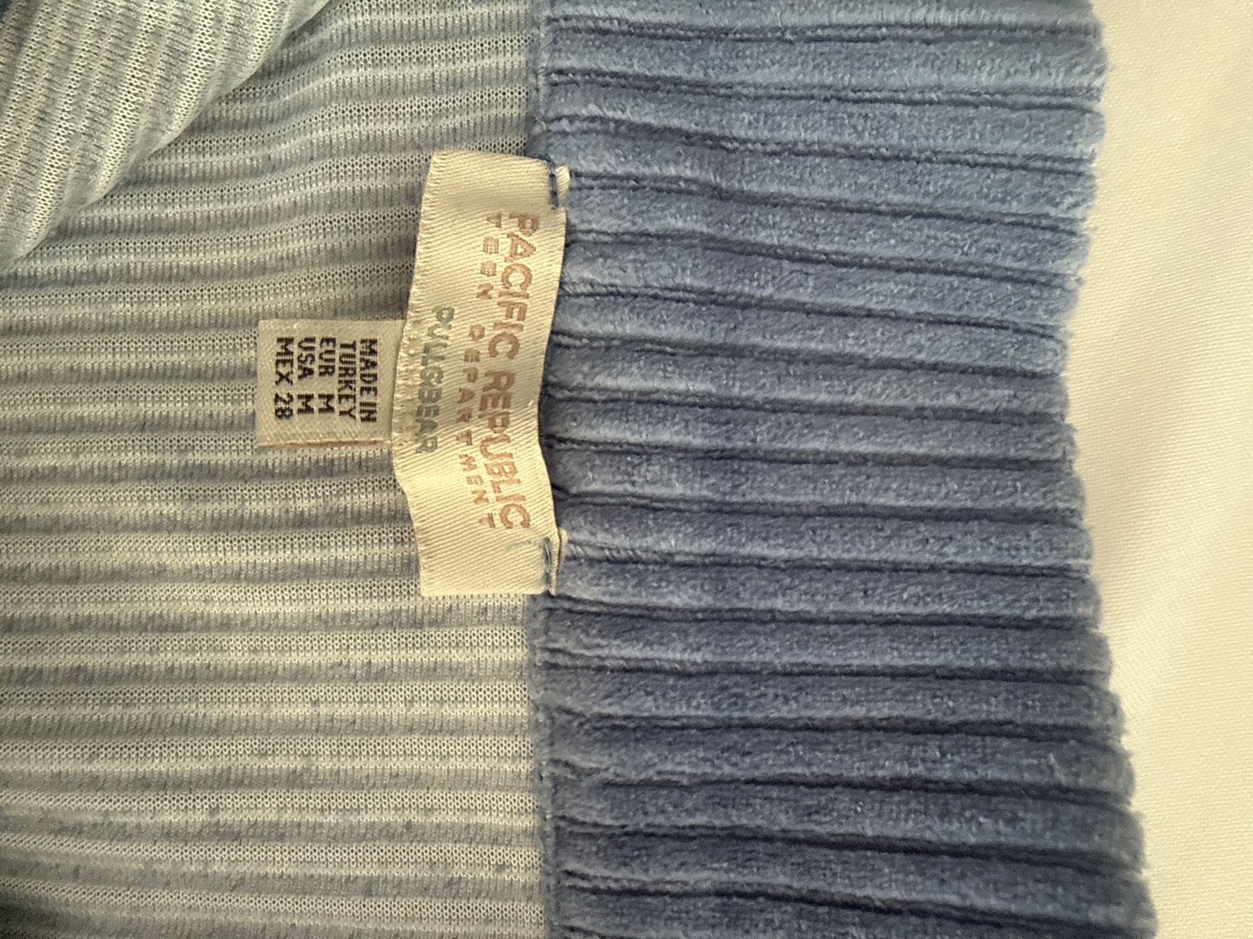Maglioni & Felpe: Pull Bear Sweat-shirt côtelé Bleu Clair-Taille M – Usato da Courtételle venduto da ann_57c2 2