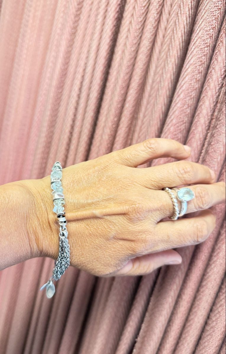 Bracelets: Silberarmband mit Aquamarin – Neuf avec emballage d'origine à Donat par troja007 2