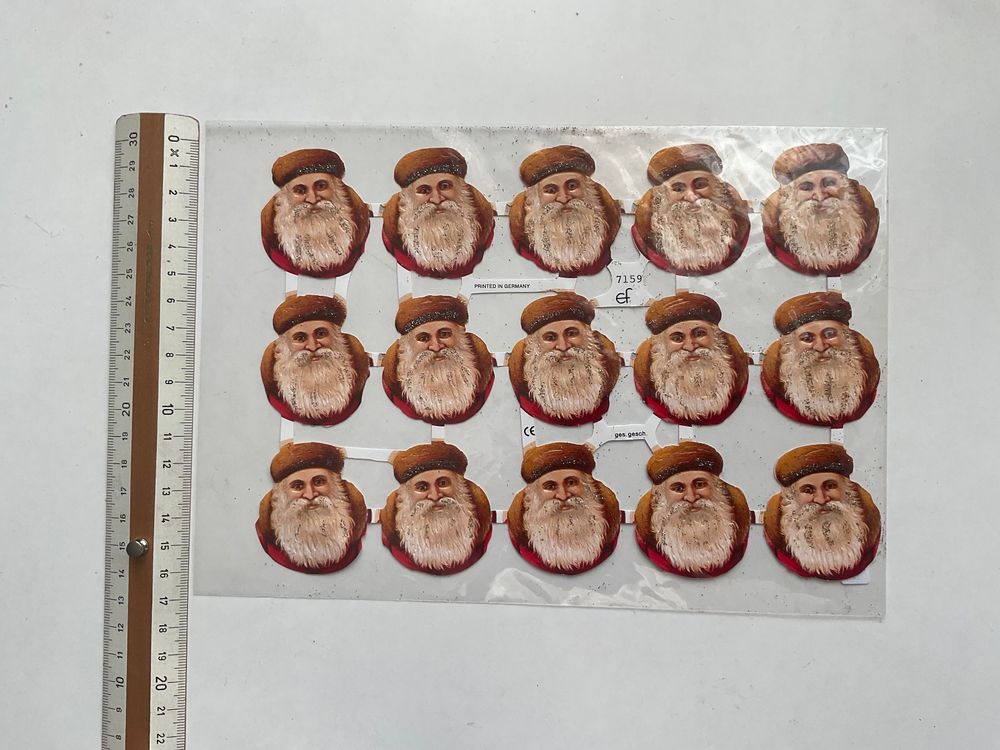 Glanzbilder Weihnachten – Weihnachtsmann EF 7304 Für Scrapbooking & Deko