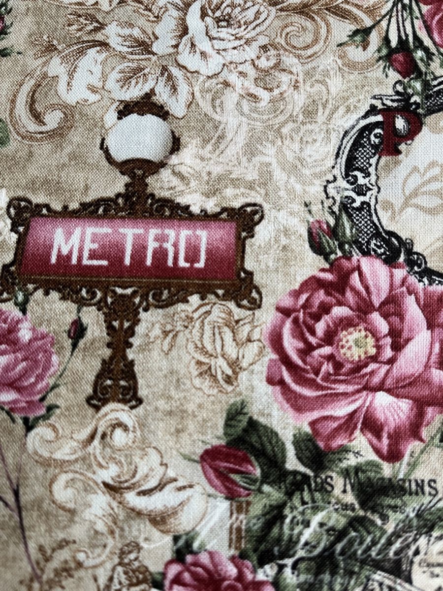 Tessuti: Patchworkstoff Paris Eifelturm Rosen – Nuovo (secondo la descrizione) da Seuzach venduto da KreativmitStoff 4
