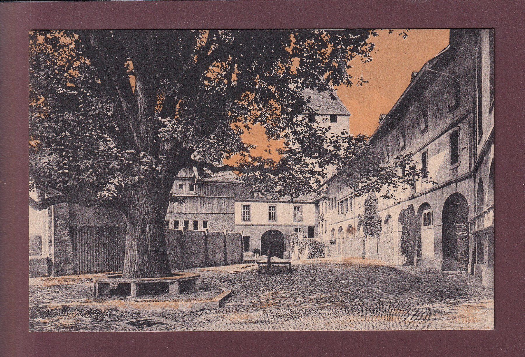 Cartoline postali: BURGDORF - Schlosshof - 1918 – Usato da Pully venduto da nicecards