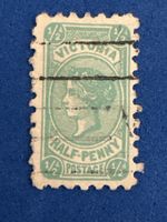 Timbre Victoria 1/2 Penny Grande-Bretagne ancien état