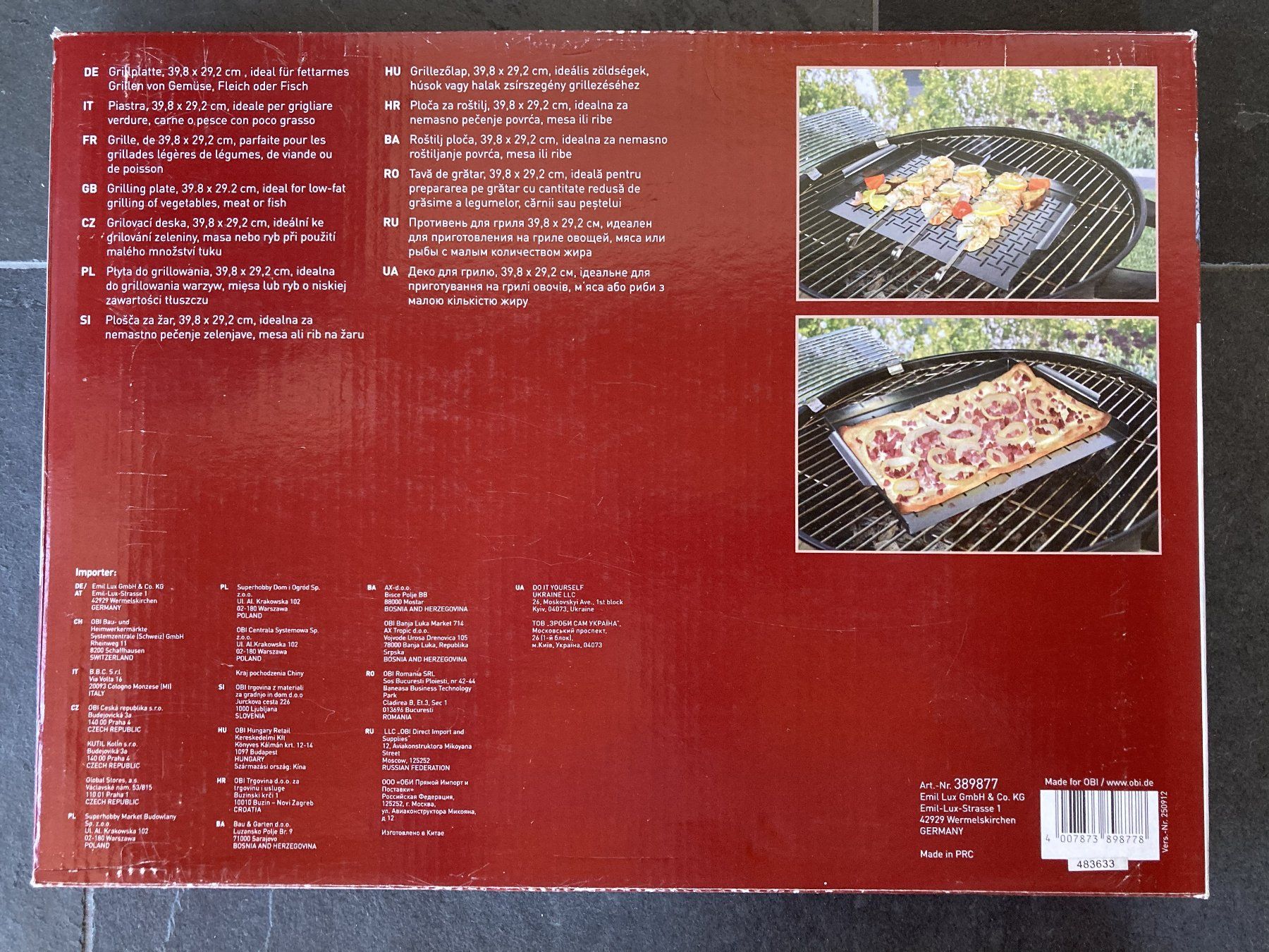 Grills: OBI Grillplatte 40 x 29 cm – Gebraucht aus Herisau von beate011171 1