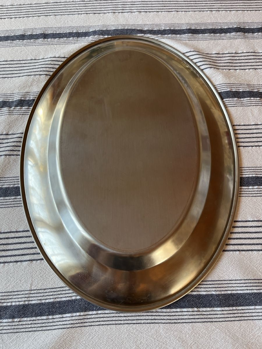 Piatti di portata: Servierplatte oval chromstahl – Usato da Widnau venduto da bogi012 1
