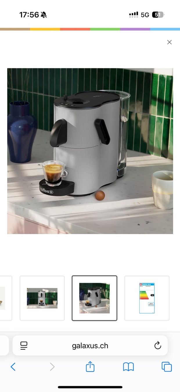 Coffee B Kaffeemaschinen & Espressomaschinen: Neu originalverpackte Coffe B Maschine, kompostierb. Kapseln – Neu und originalverpackt aus Jegenstorf von Mbeibelis 2