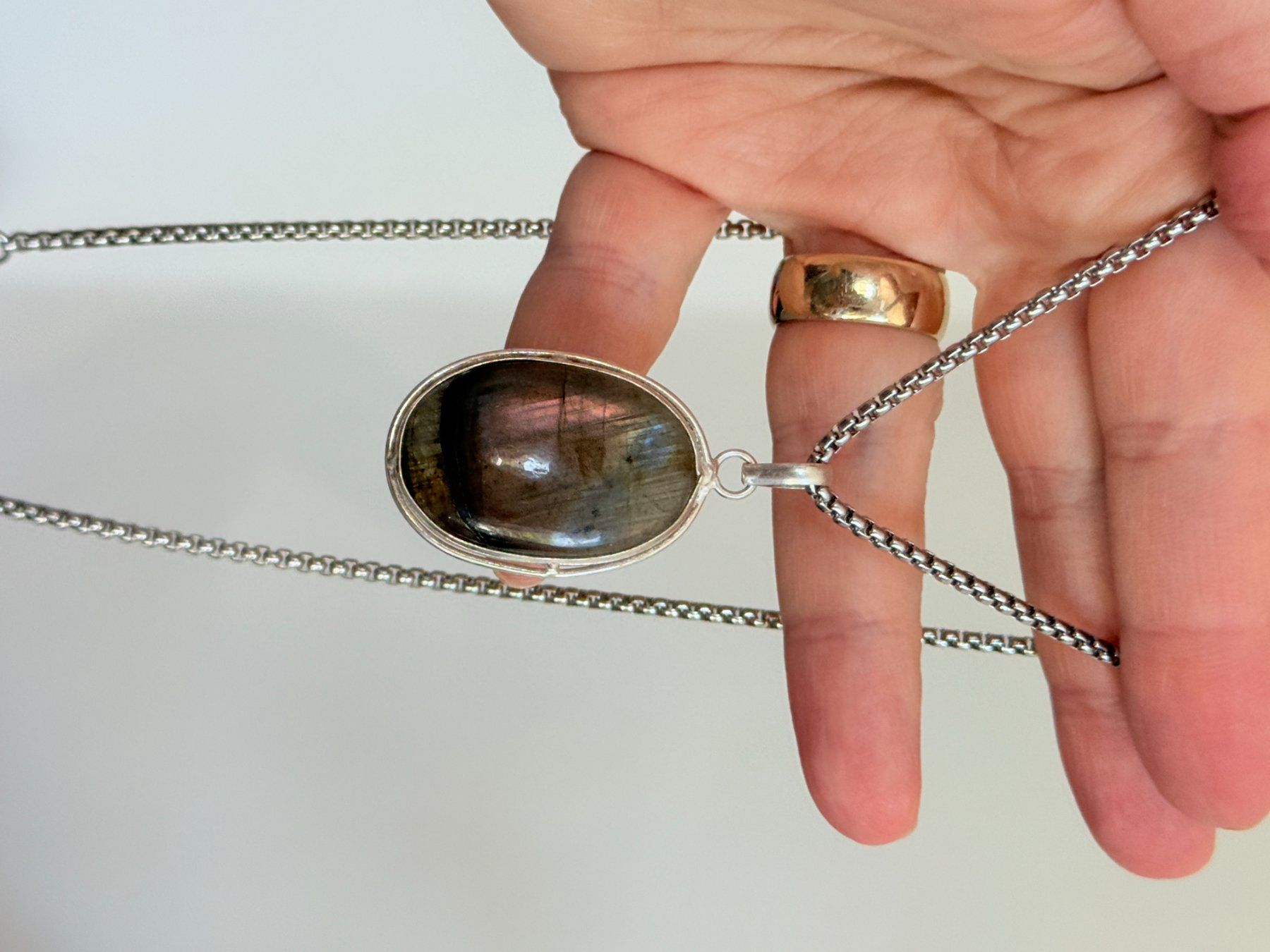Catenine: Collier pendentif Labradorite - Élégant 💎 – Nuovo e nell'imballaggio originale da Genève venduto da AWWA 3