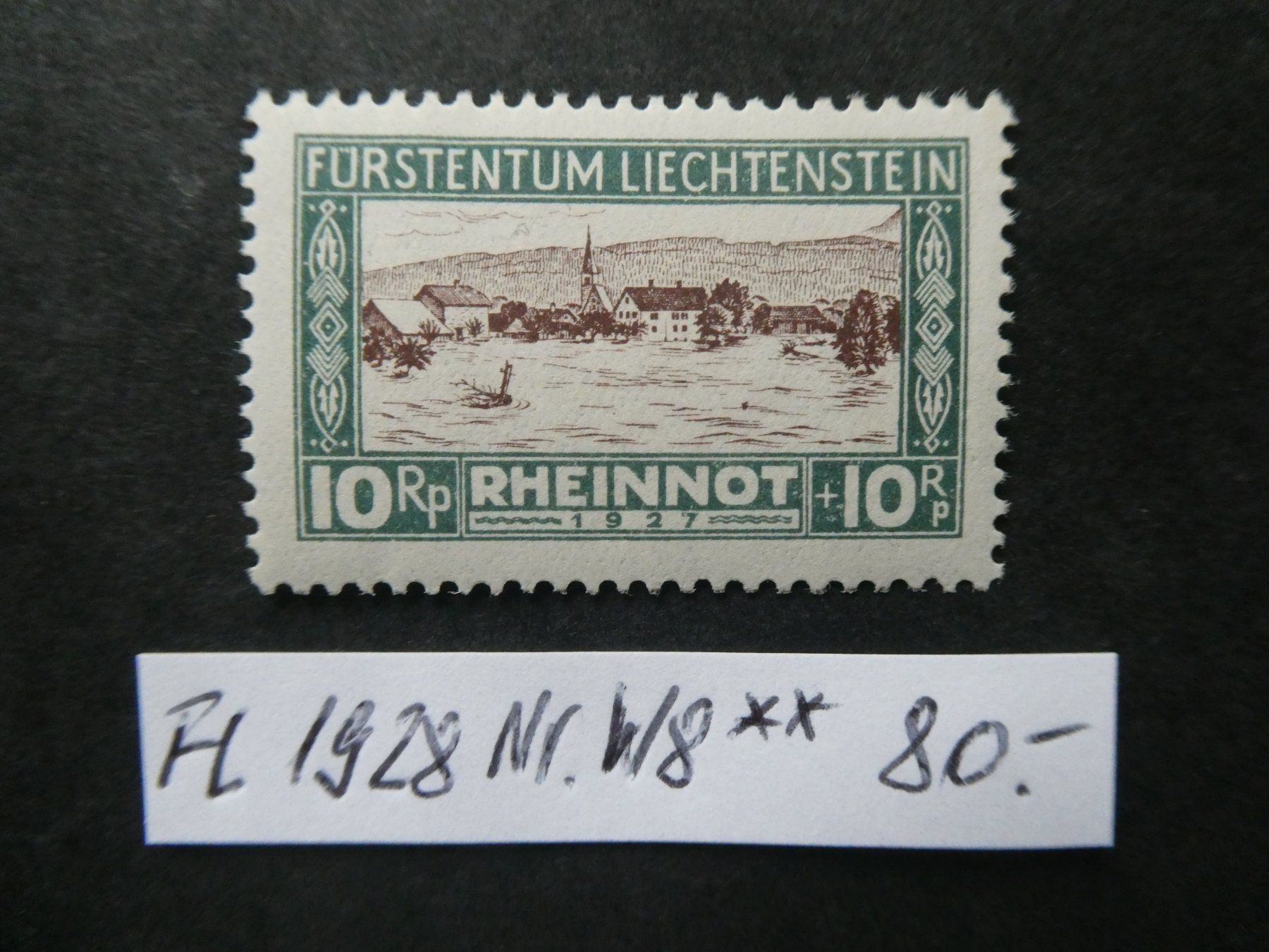 Tutti i francobolli: FL 1928 Nr. W8 postfrisch – Usato da Lausen venduto da Herbamare01