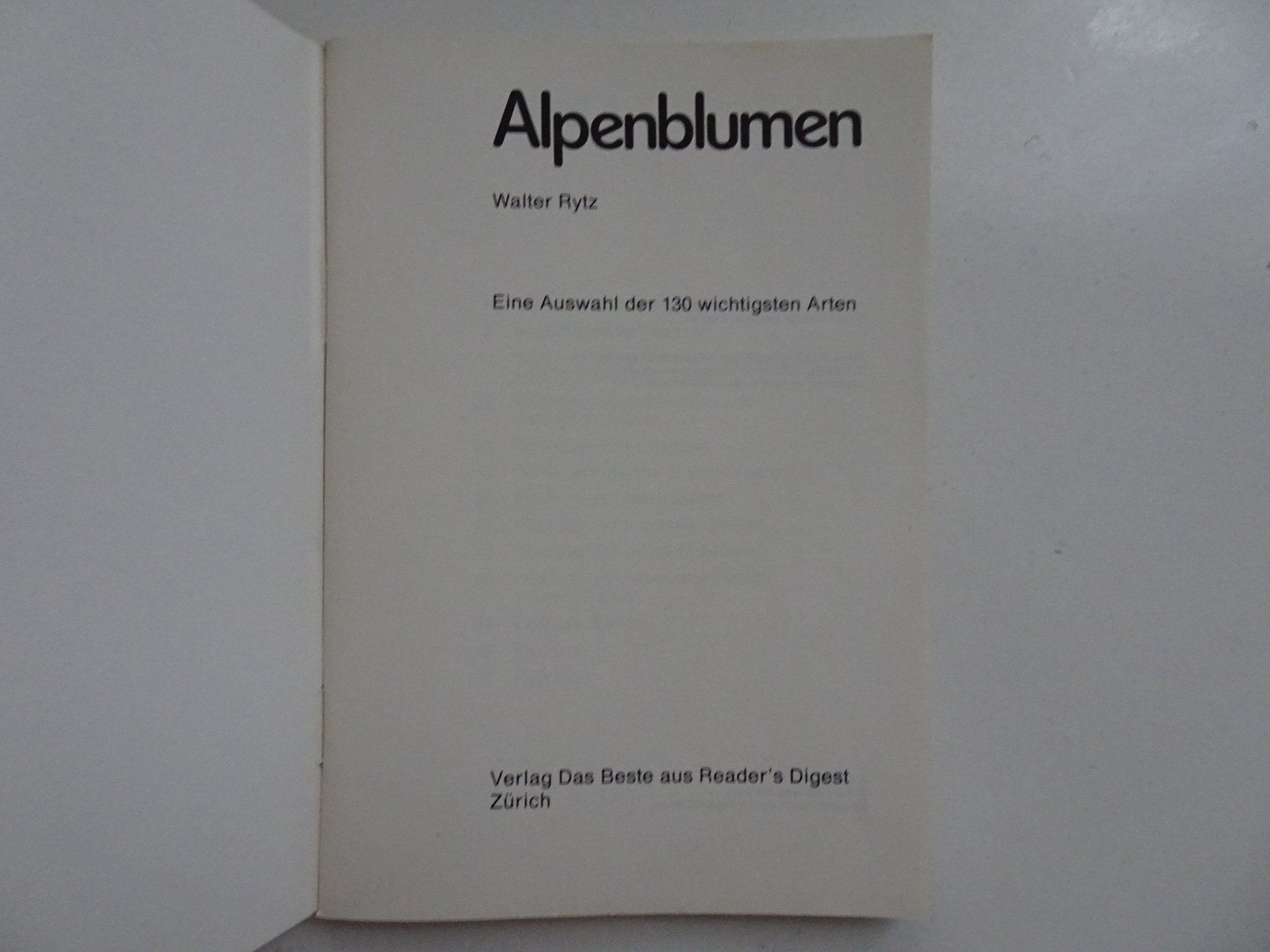 Libri: Alpenblumen - Walter Rytz – Usato da Winkel venduto da rsuzh 1