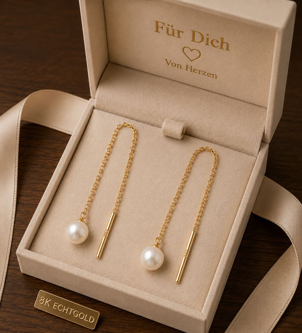 Orecchini pendenti & Orecchini a lobo: Ohrringe Echtgold mit Perlen – Nuovo e nell'imballaggio originale da Hemmental venduto da 18kGold