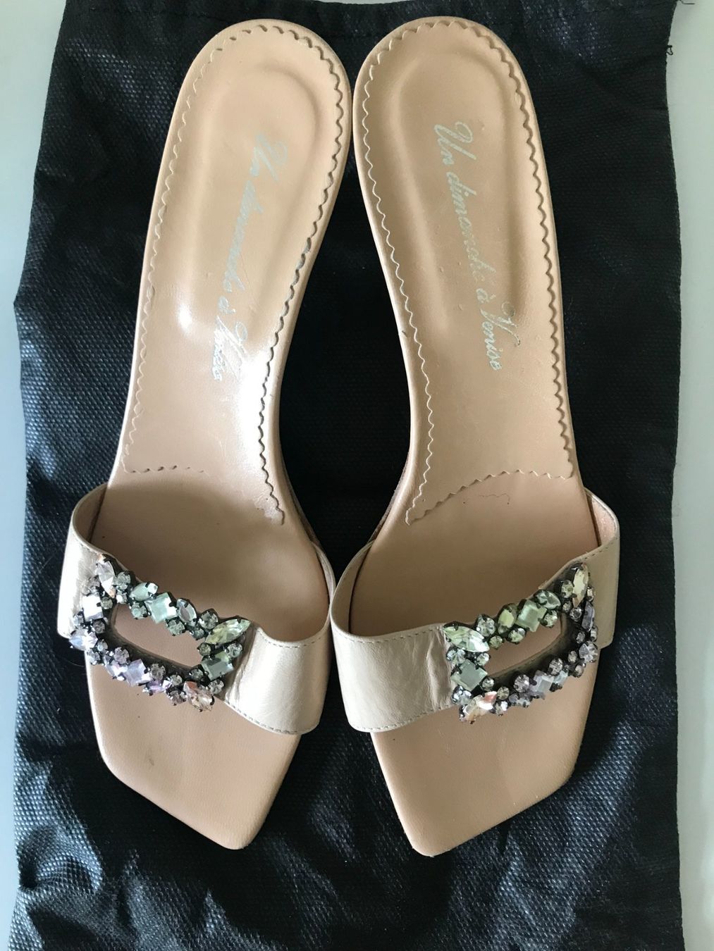 Damenschuhe: Sandales mules cuir, boucle strass T39 – Neu (gemäss Beschreibung) aus nyon von Lbabi 1