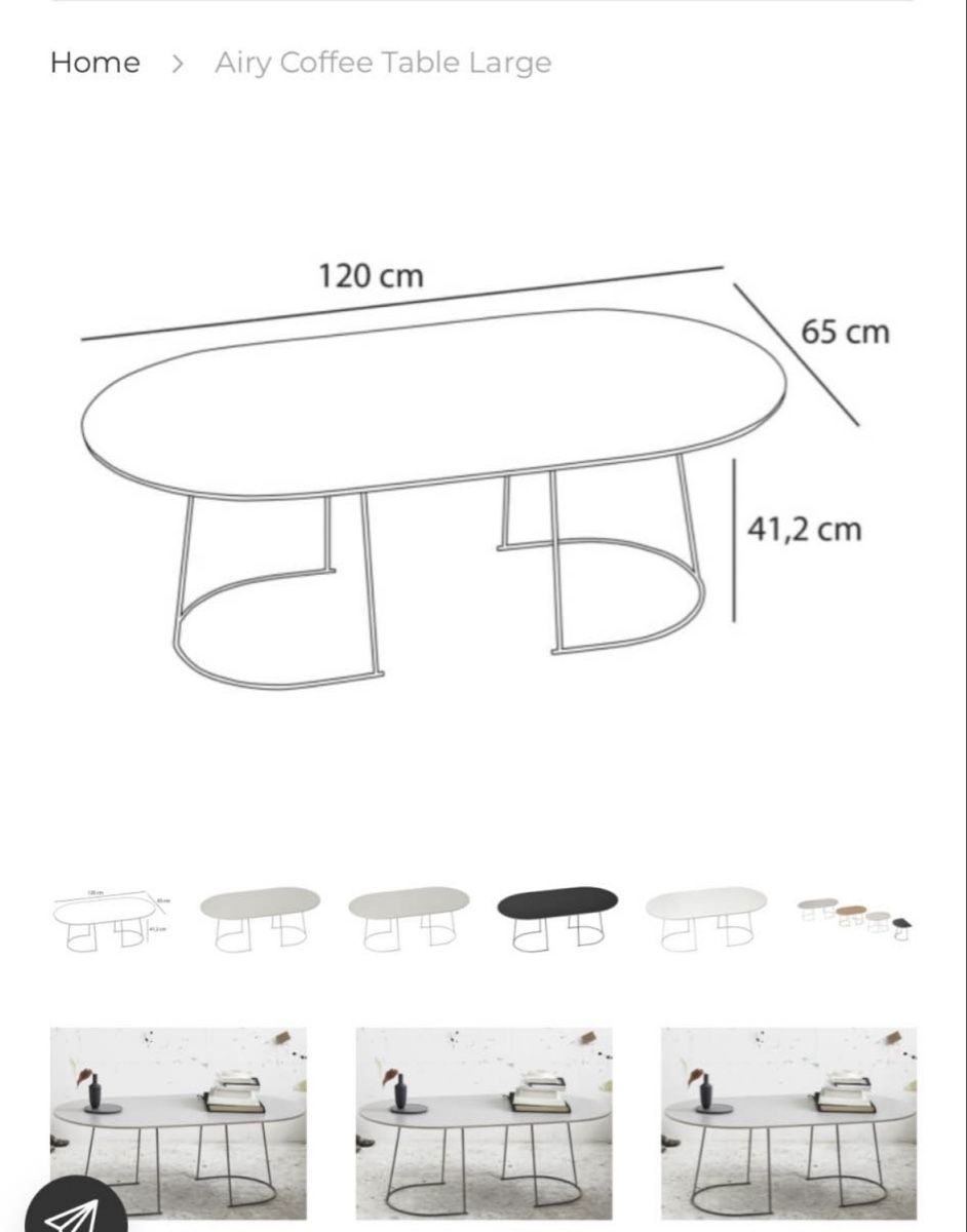 Muuto Tavoli: Muuto Airy Coffee Table Large – Usato da Zürich venduto da dev_y9nj 1