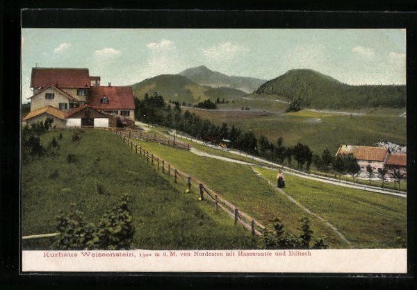 Cartoline postali: Weissenstein, Kurhaus Weissenstein mit H – Usato da Berlin venduto da bartko-reher