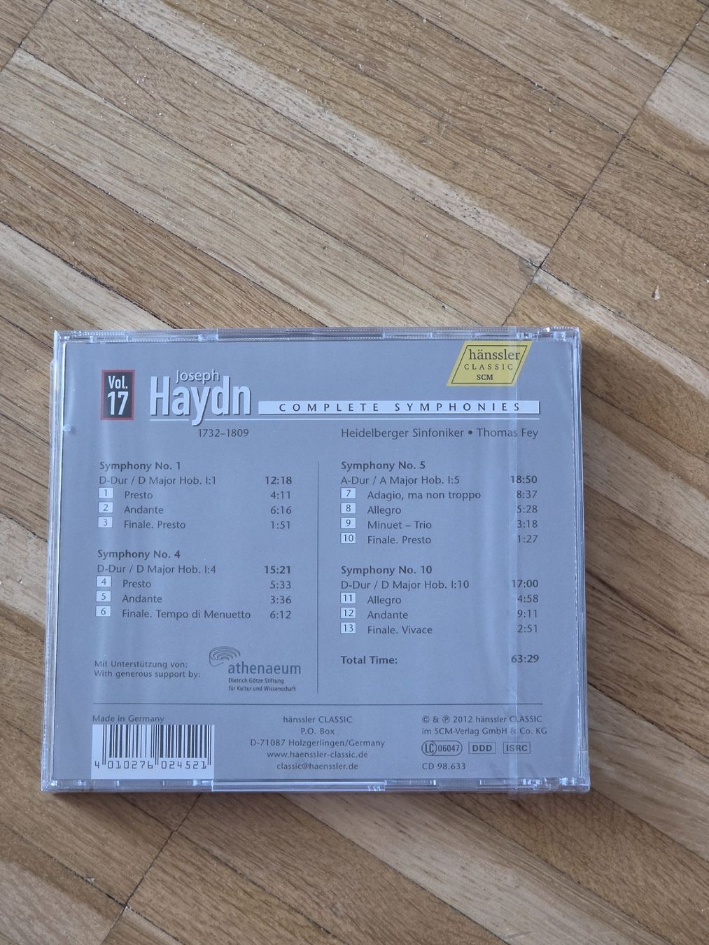 CDs: Neue CD: Haydn Complete Symphonies Vol. 17 – Neu und originalverpackt aus Aesch BL von immon 1