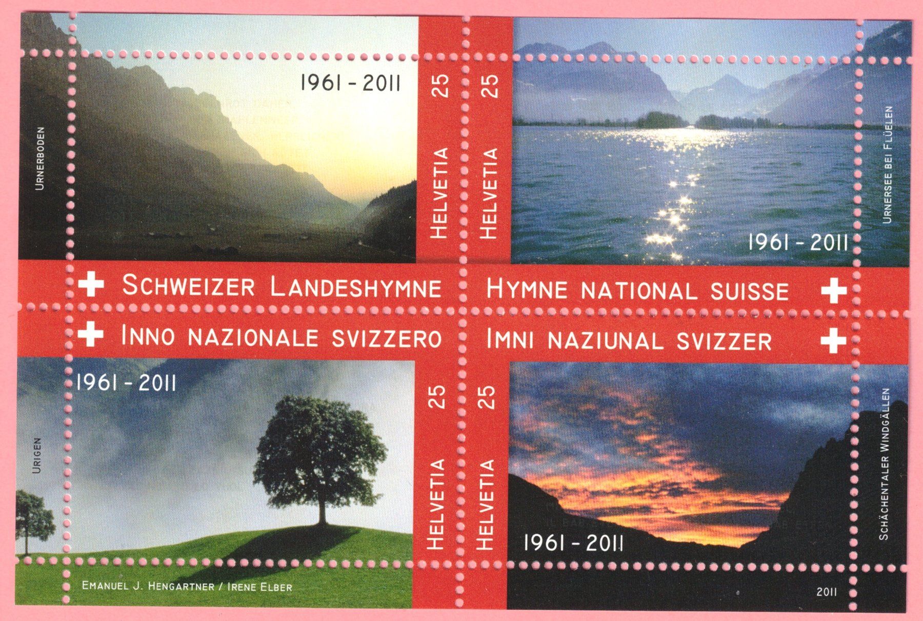 Tutti i francobolli: 2011  Sonderblock   Schweizer Landeshymne   postfrisch – Nuovo (secondo la descrizione) da Mellingen venduto da Ginger