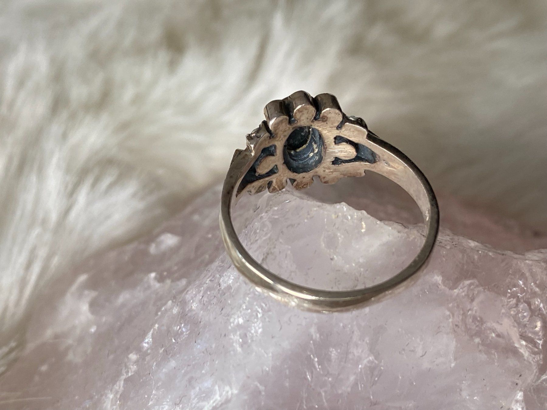 Anelli: Ring Silber 925 mit schwarzem Stein – Usato da Istighofen venduto da Ringparadies 2