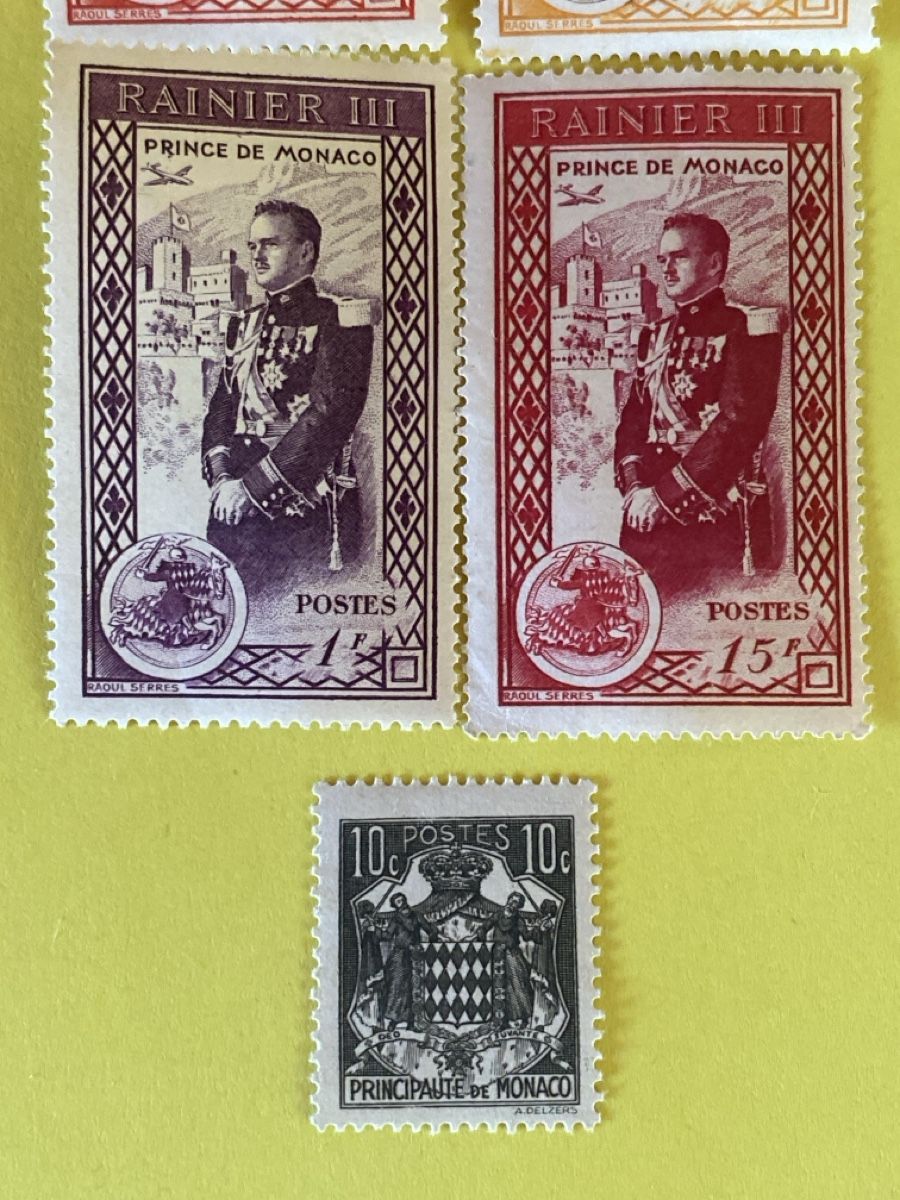 Tutti i francobolli: Monaco Briefmarken Rainier III - Vier verschiedene Werte – Usato da Dornach venduto da Xantomas 1