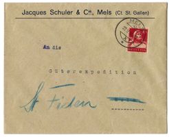 1919 Firmenbrief Jacques Schuler & Cie Mels (Ct. St. Gallen)