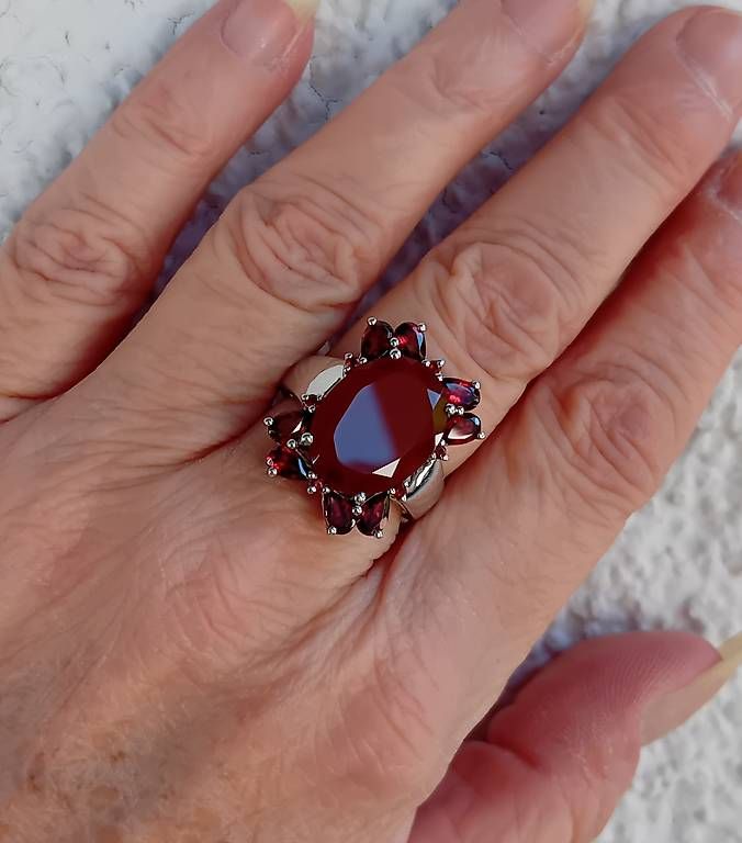 Ringe: Ring mit Karneol und Granat in Silber – Gebraucht aus Stans von wer_fd5f 1