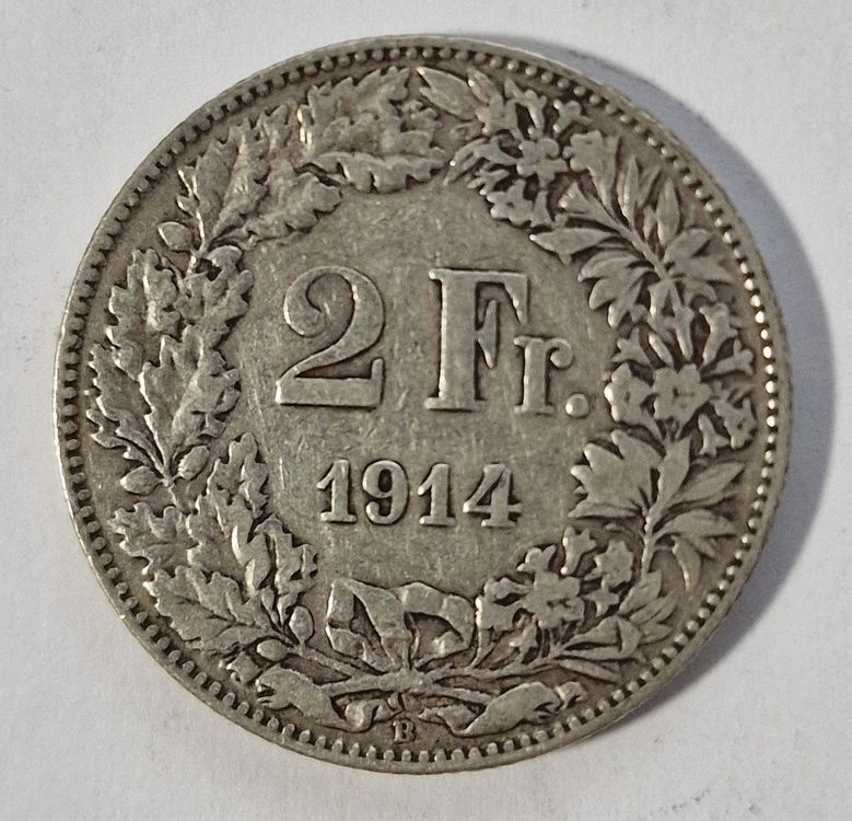 Tutti le monete: 2 Franken 1914 Schweiz Silber – Usato da Mitlödi venduto da Raphy1996