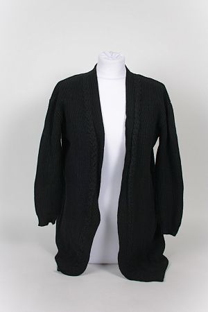 Schwarzer Strick-Cardigan
