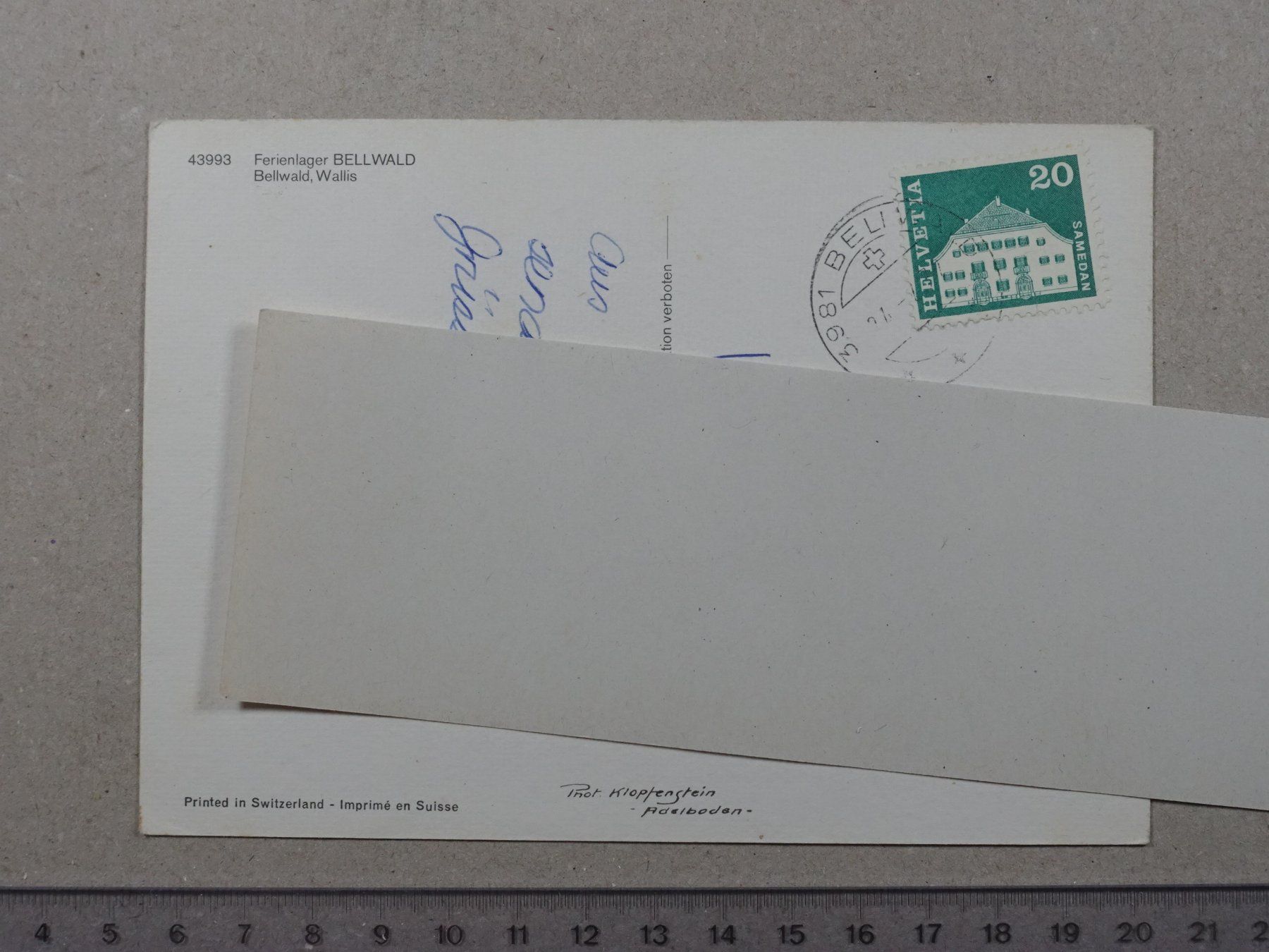 Cartes postales: Bellwald, 1972, Ferienlager, Ski, belebt – D'occasion à Lenzburg par fh1 1