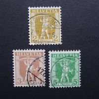 1907 Nr. 101-103 gestempelt