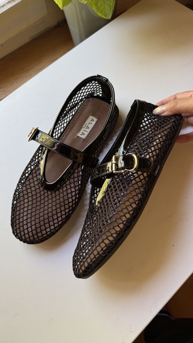 Scarpe da uomo: Black Leather-Trim Mesh Ballet Flats EU 38 – Nuovo e nell'imballaggio originale da Chur venduto da Madeys 2