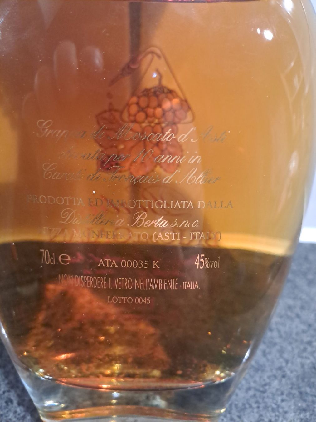 Berta Spirituosen: Berta Grappa BRICDELGAIAN 1990 – Neu und originalverpackt aus Elsau von Kellerraeumung 3
