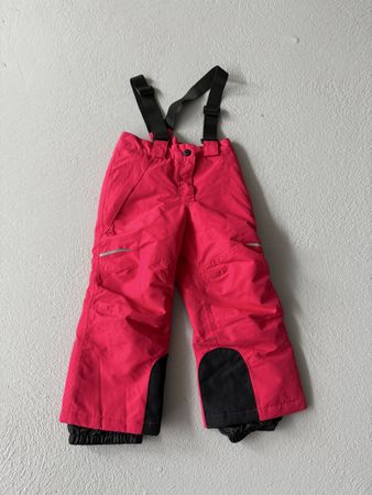 Pinke Winterhose/Schneehose mit Trägern, Gr. 98/104
