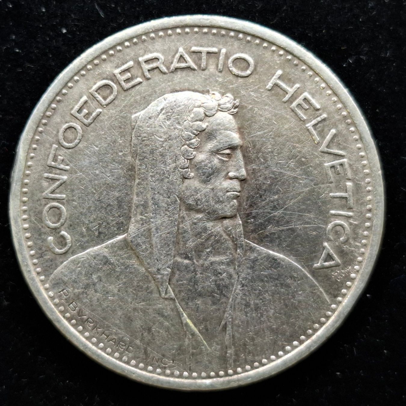 Alle Münzen: 5Fr. 1952 835/1000 Silber 15gr. – Gebraucht aus Bern 14 von rvonmay 1