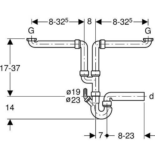 Geberit Rubinetteria: Küchen Siphon Geberit 2 Teilig – Nuovo (secondo la descrizione) da Muttenz venduto da gon_l2bc 1