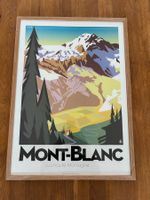 Poster Mont-Blanc "La Haute Montagne" im Holzrahmen 52 × 72