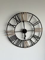 Horloge murale ronde style industriel état usagé