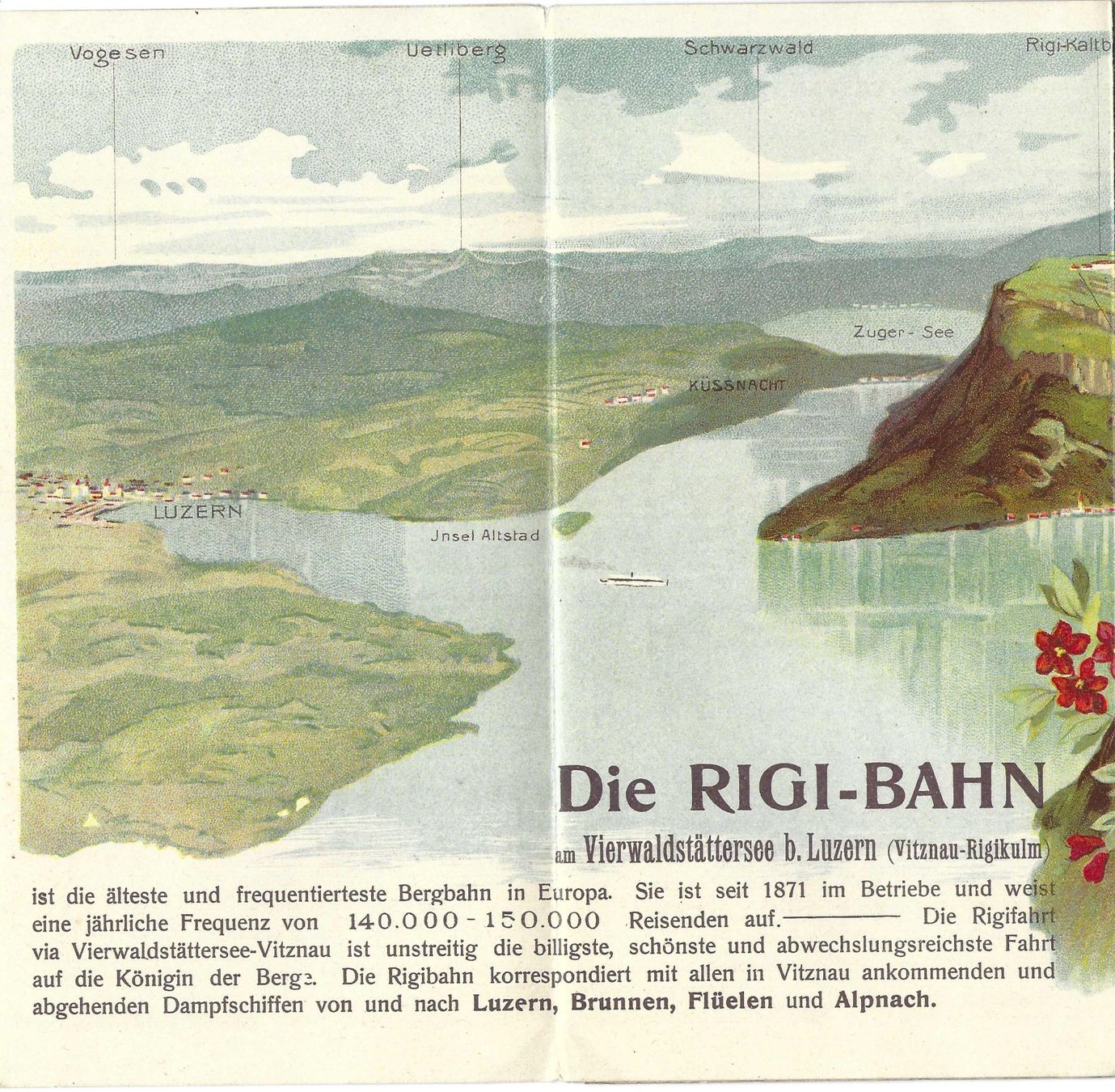 Documenti: Rigi-Bahn, altes Werbeprospekt, – Nuovo (secondo la descrizione) da Wildhaus venduto da Brunphil 1