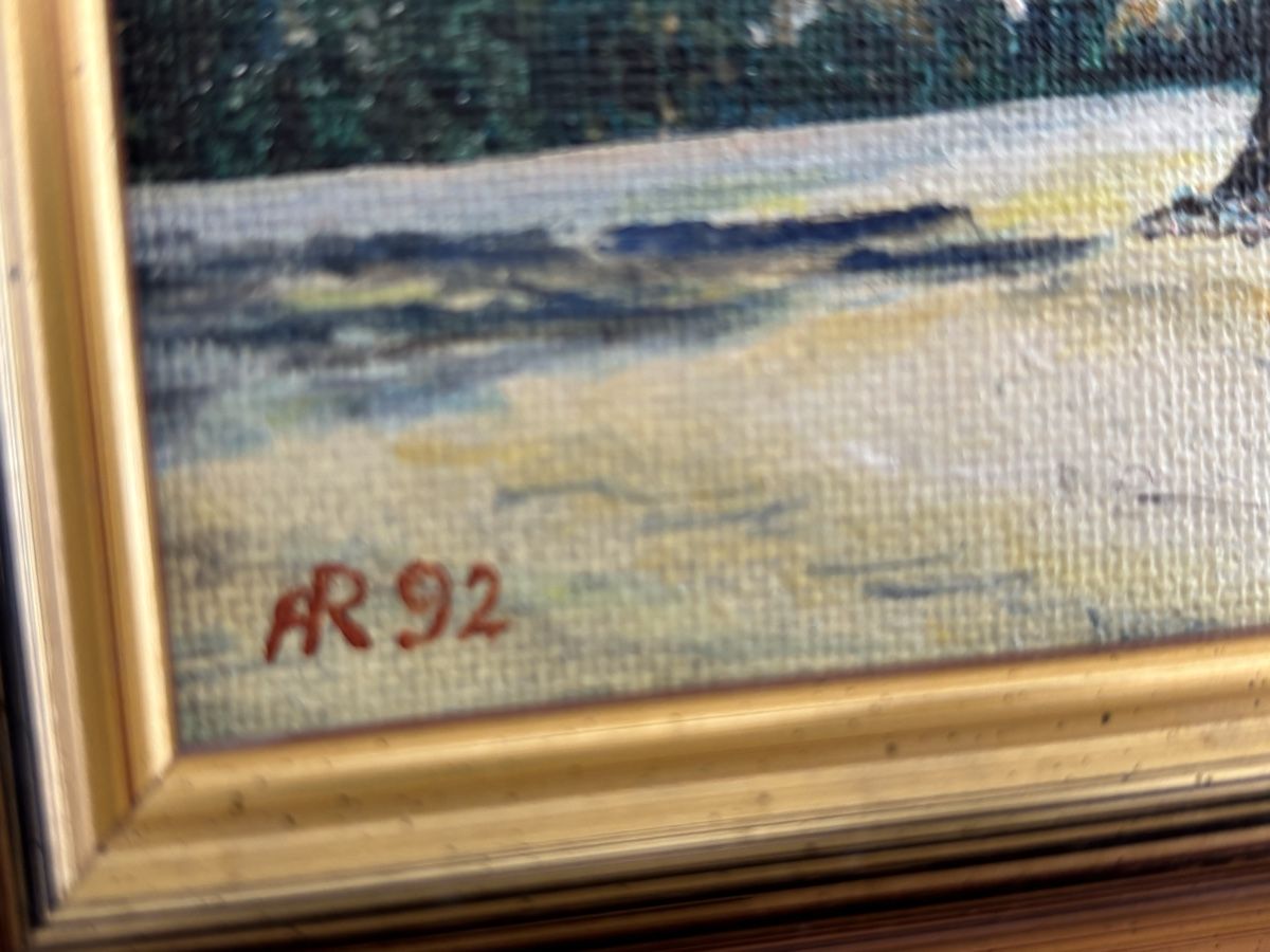 Tableaux: Wunderschönes kleines Gemälde Sign. PR92 – D'occasion à Flums par Limatools 1